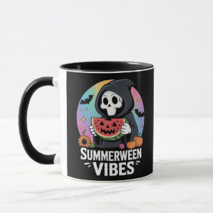 Watermelon Summerween Skeleton Vibes Mug