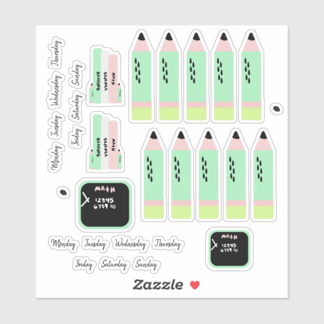 Watermelon Supplies Back to School Teacher (Sheet)