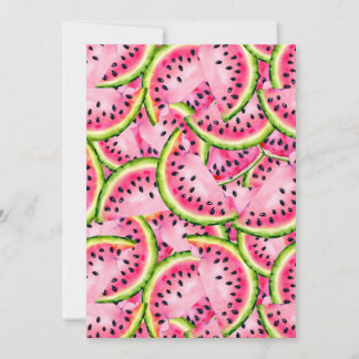Watermelon Surprise Flat Greeting Card