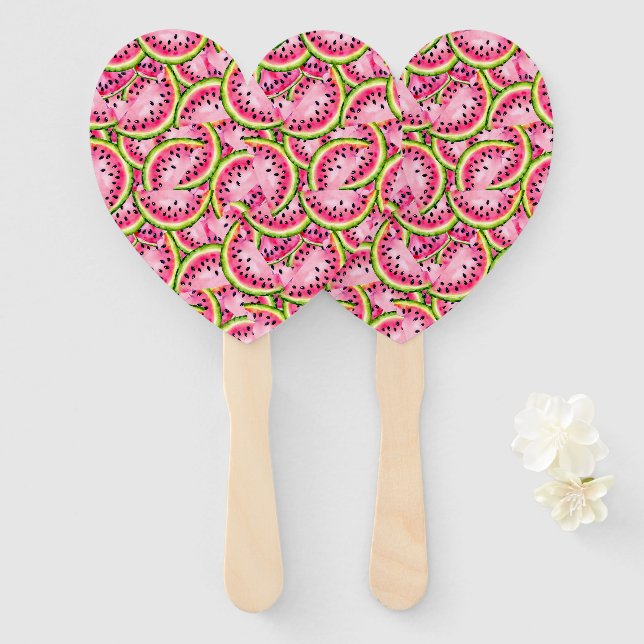 Watermelon Surprise Hand Fans (Front and Back)