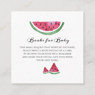 Watermelon Sweet Girl Summer Books for Baby   Enclosure Card