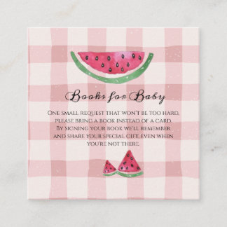 Watermelon Sweet Girl Summer Books for Baby   Enclosure Card