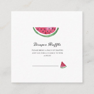 Watermelon Sweet Girl Summer Diaper Raffle   Enclosure Card