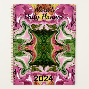 Watermelon Swirls Graphic Design Daily  Planner
