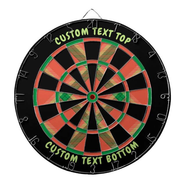 Watermelon Tartan Dart Board (Front)