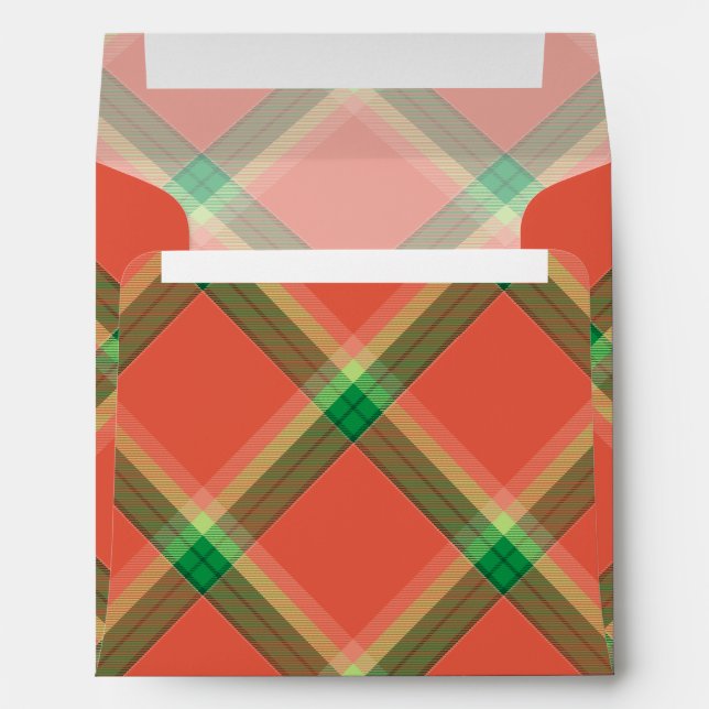 Watermelon Tartan Envelope (Back (Bottom))