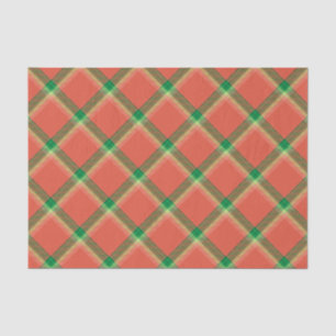 Watermelon Tartan Tissue Paper