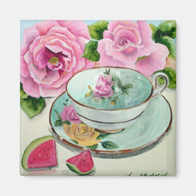 Watermelon & Tea Magnet (Front)