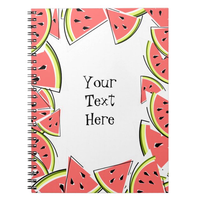 Watermelon Text Centre Notebook (Front)