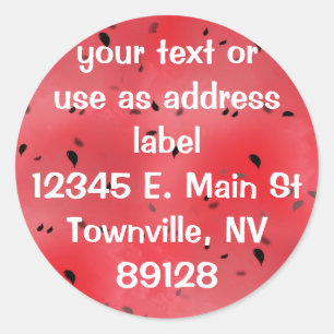 Watermelon Texture Background Classic Round Sticker