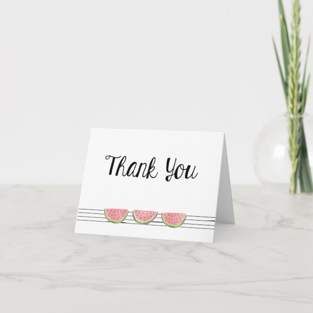 Watermelon Thank You Note Card (Front)