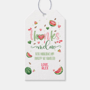 Watermelon Thanks a Melon Favour Tag