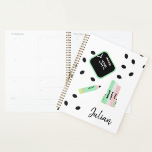 Watermelon Theme Back to School Kids Name  Planner