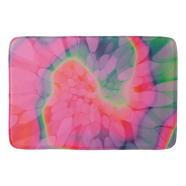Watermelon Tie Dye Bath Mat (Front)