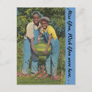 Watermelon time in Dixieland Postcard