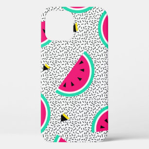 Watermelon triangles: retro summer texture. iPhone 12 case
