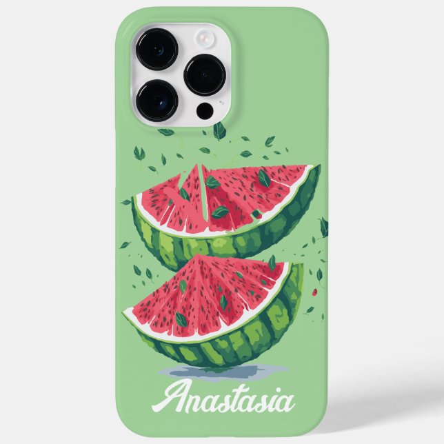 Watermelon Tropical Fresh Custom Green and pink Case-Mate iPhone Case (Back)
