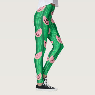 Watermelon Watercolor Pattern Leggings