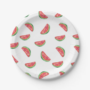 Watermelon watercolour party plate