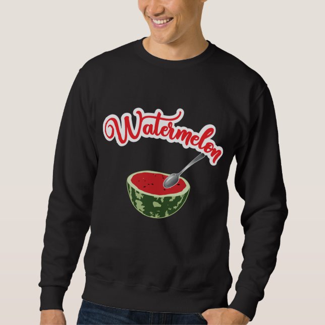 Watermelon - Watermelon Spoon Cute Fruit Sweatshirt (Front)