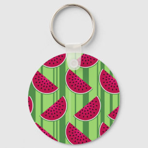 Watermelon Wedges Pattern Keychain