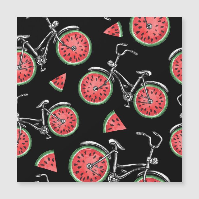 Watermelon wheel bicycles, summer pattern. (Front)