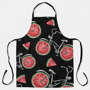 Watermelon wheel bicycles, summer pattern. apron