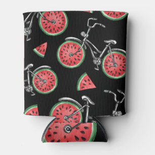 Watermelon wheel bicycles, summer pattern. can cooler
