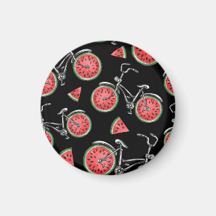Watermelon wheel bicycles, summer pattern. magnet