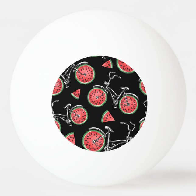Watermelon wheel bicycles, summer pattern. ping pong ball (Front)