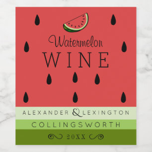 Watermelon Wine Label