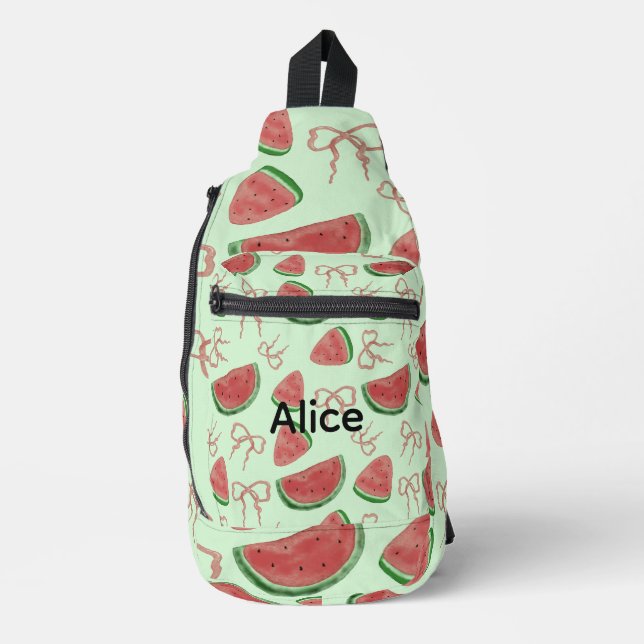 Watermelon with Bow Sling Bag (Front)