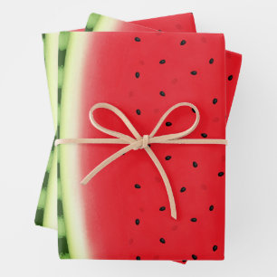Watermelon with Rind Wrapping Paper Sheet