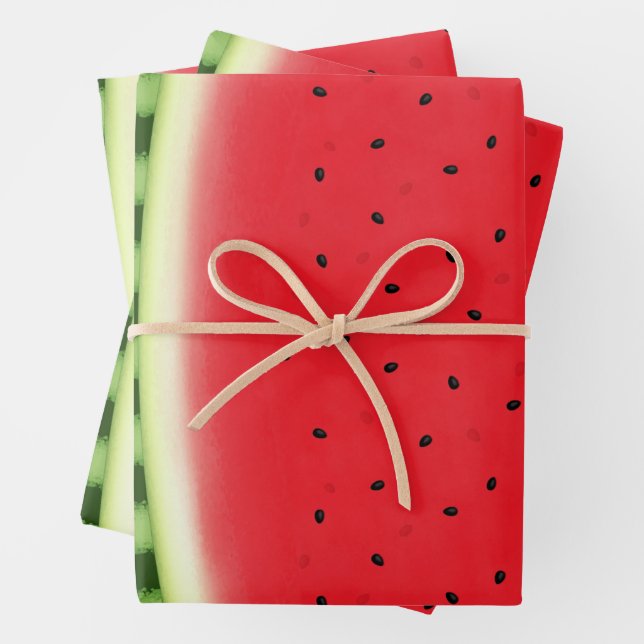 Watermelon with Rind Wrapping Paper Sheet (In situ)