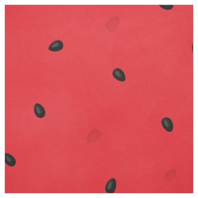 Watermelon with Seeds & Seed Holes (large scale) Fabric (Swatch)