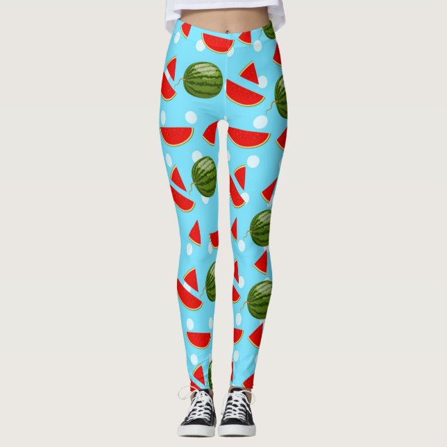 Watermelon With Slice Leggings (Front)