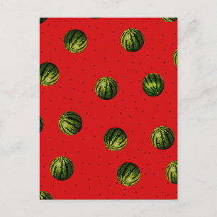 watermelons and seeds postcard
