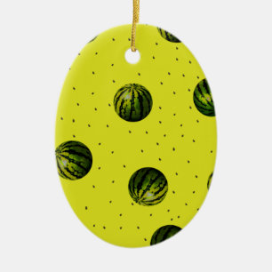 watermelons and seeds products ceramic ornament