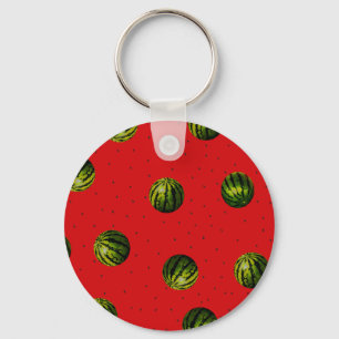 watermelons and seeds red products keychain