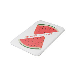 Watermelons Bath Mat Sweet - Your Text -  Name 