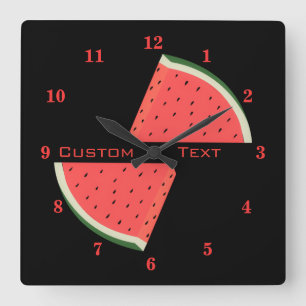 Watermelons Wall Clock - Your Text / Name / Colors