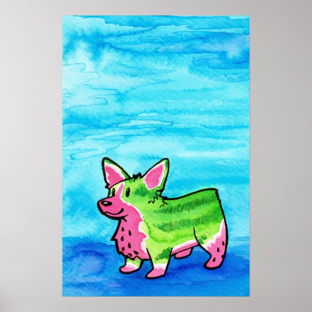 Watermelorgi Watercolor Poster (Front)