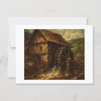 Watermill by the Stream,  Postcard