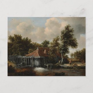 Watermill Holland Meindert Hobbema Postcard