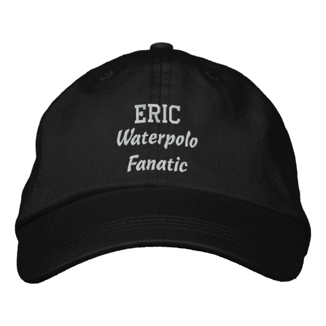 Waterpolo Fanatic Custom Name V08H Embroidered Hat (Front)