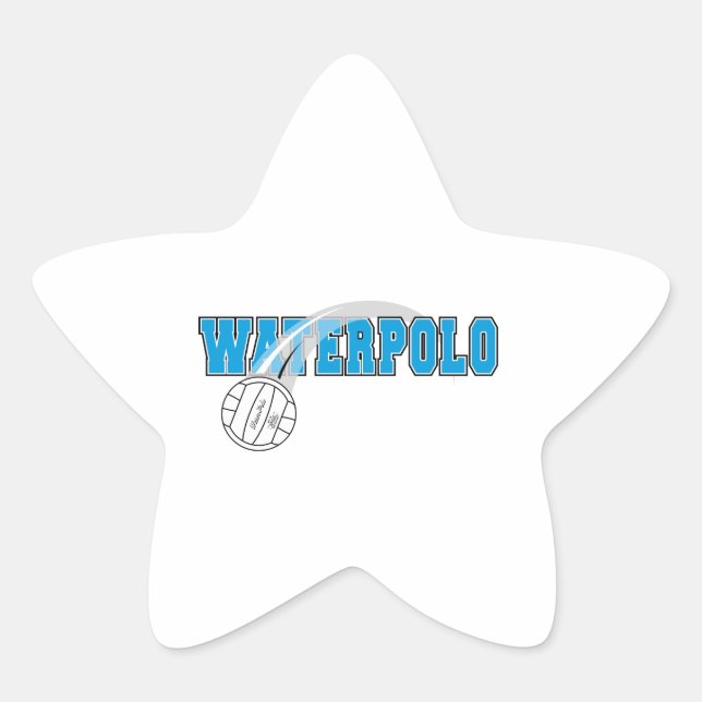 waterpolo logo star sticker (Front)