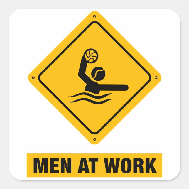 Waterpolo Square Sticker (Front)