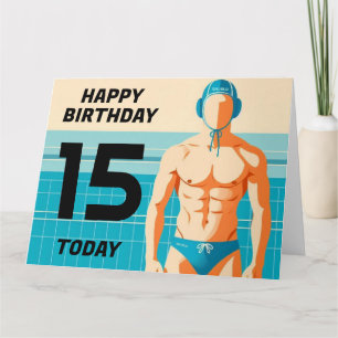 Waterpolo, UWH, UWR Player Birthday Card