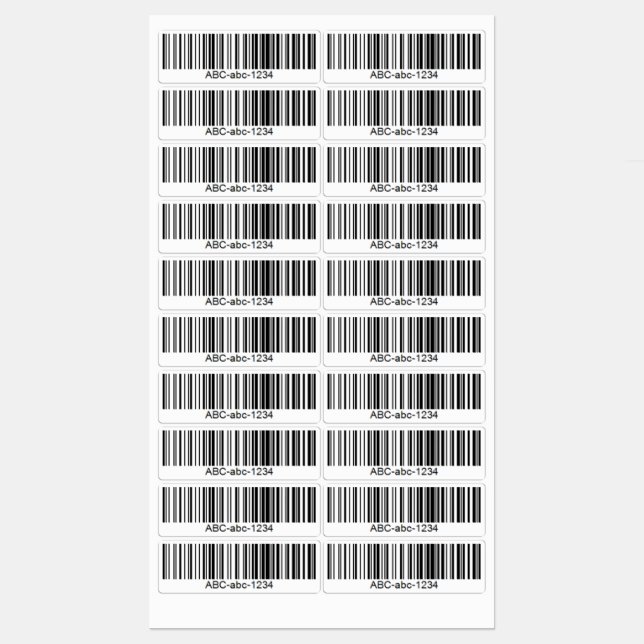 Waterproof Custom Barcode Label for Any Surfaces (Sheet)