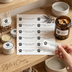 Waterproof Custom Pet Business Info For Items